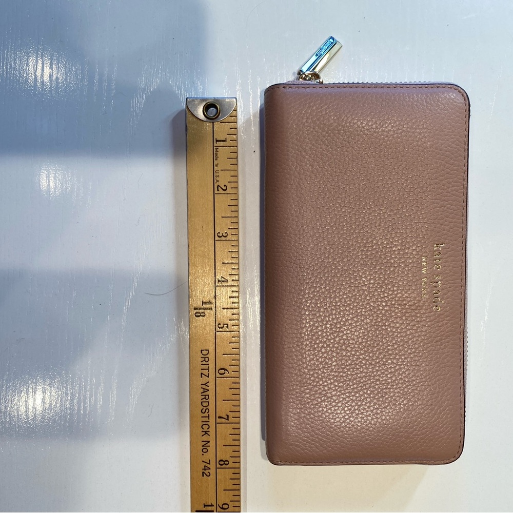 Kate Spade zip around continental wallet EUC pink